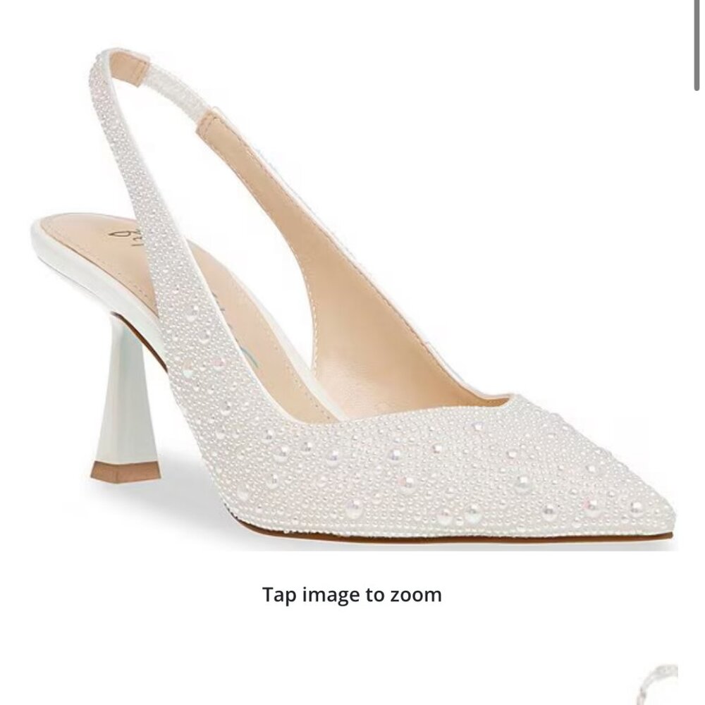Blue by Betsey Johnson Clark Pearl Slingback Pumps